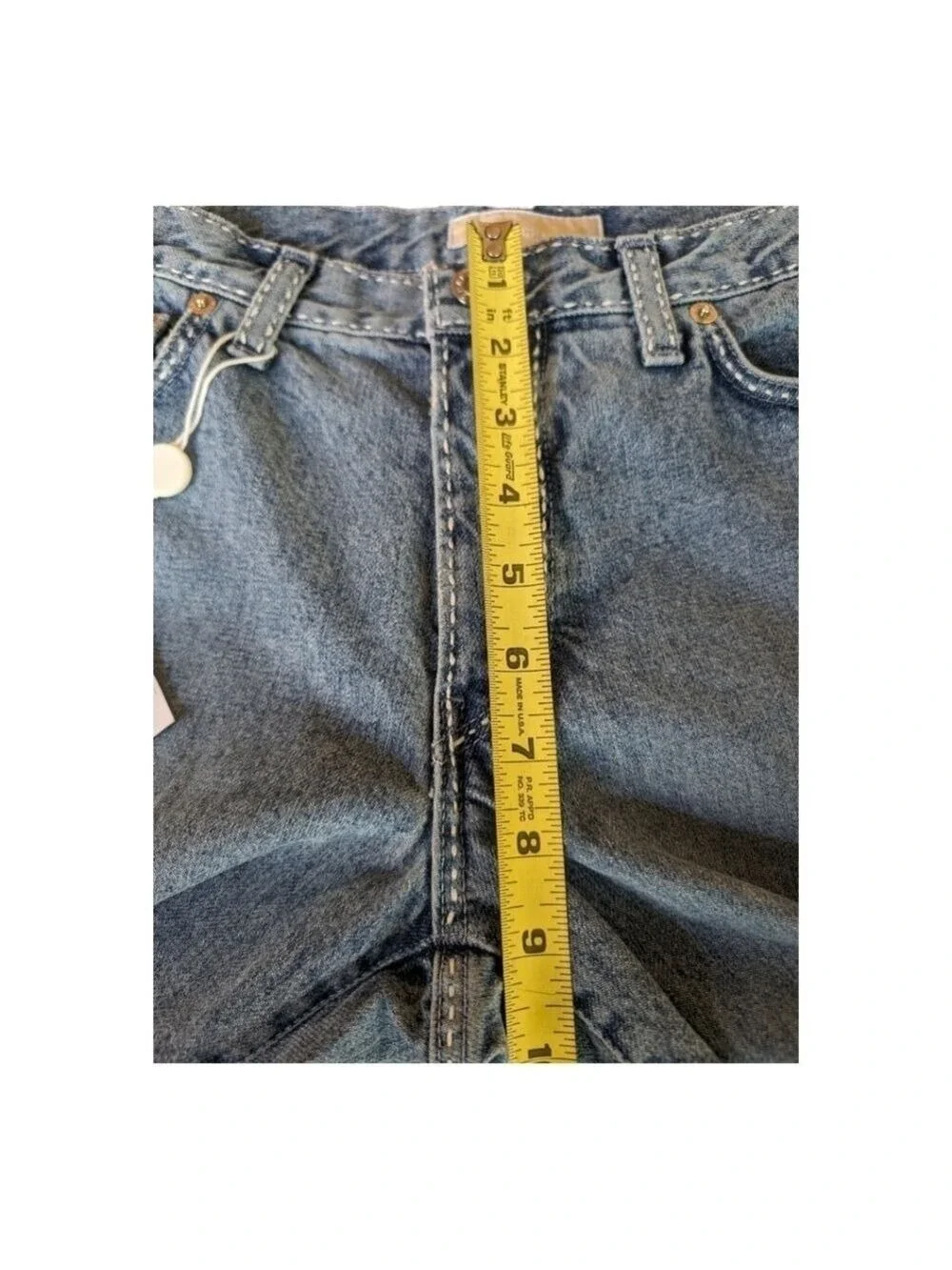 Michael Kors Y2K Light Wash Stitched Seam Flare Jeans Size 4